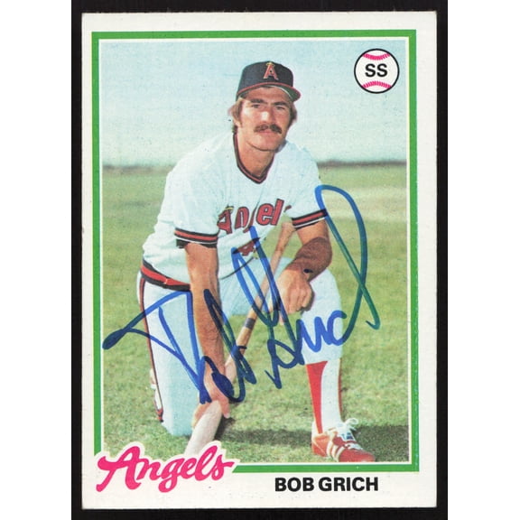 Bob Bobby Grich Autographed 1978 Topps Card #18 California Angels SKU #258669