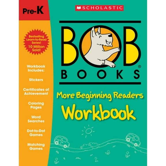 Pre-Owned Bob Books - More Beginning Readers Workbook Phonics, Writing Practice, Stickers, Ages 4 and Up, Kindergarten, First Grade (Stage 1: Starting to Read) (Paperback) 1338826816 9781338826814