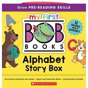 Bob Books My First Bob Books - Alphabet Story Box Phonics, Letter Sounds, Ages 3 and Up, Pre-K Reading Readiness, Paperback