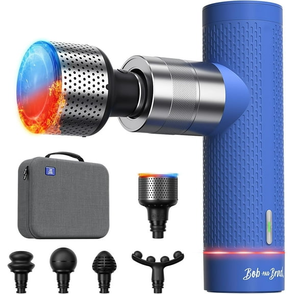 Bob and Brad A7 Pro Massage Gun with Heat and Cold Therapy, Deep Tissue 11mm Amplitude Mini Professional Back Muscle Massager Gun,Pain Relief Women Men Ideal Gift