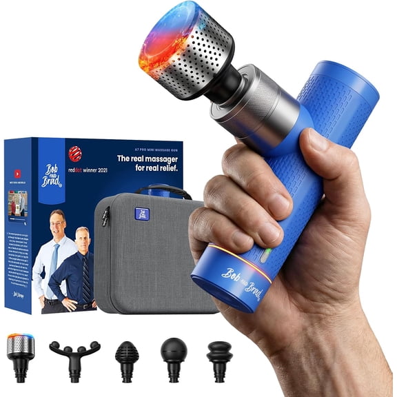 Bob and Brad A7 Pro Massage Gun with Heat and Cold Therapy, Deep Tissue 11mm Amplitude Mini Professional Back Muscle Massager Gun,Pain Relief Women Men Ideal Gift
