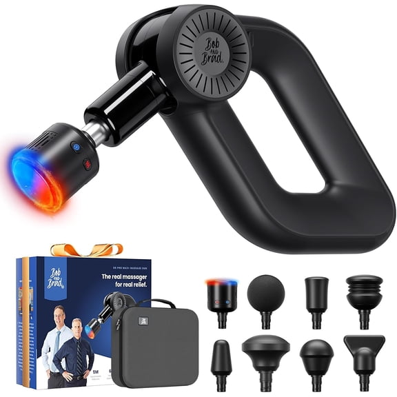 Bob and Brad D6 Pro Max+ Massage Gun with Heat and Cold Head, 16mm Deep Tissue Muscle Massager with 16mm Amplitude for Athletes Muscle Recovery, Handheld Professional Back Machine Pain Relief Gifts
