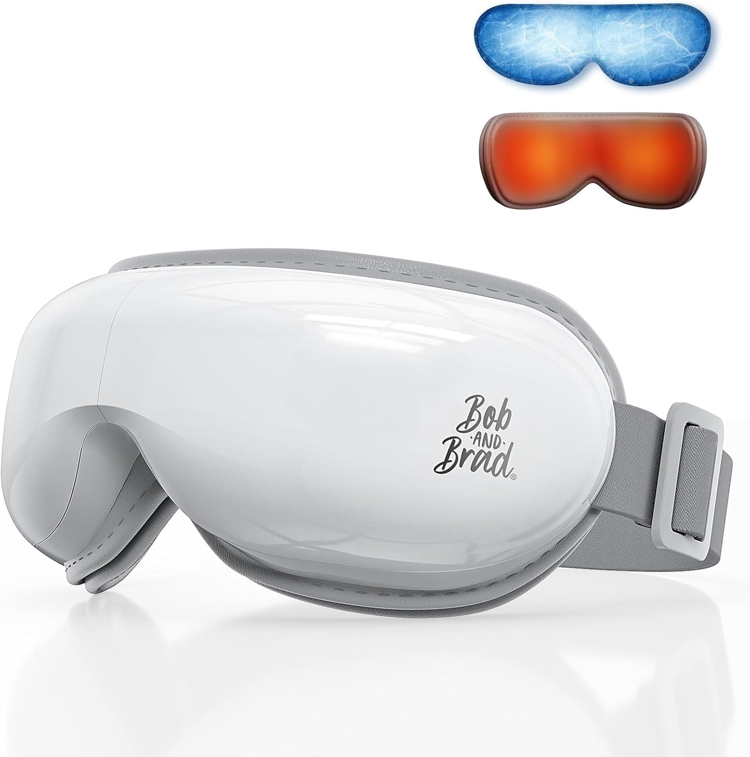 Bob and Brad Eye Massager with Heat and Cooling,Music , EyeOasis 3 Eye Mask for Migraines, Dry Eyes Strain Relief Improve Sleep,Adjustable Heated Face Massager, Idea Gift
