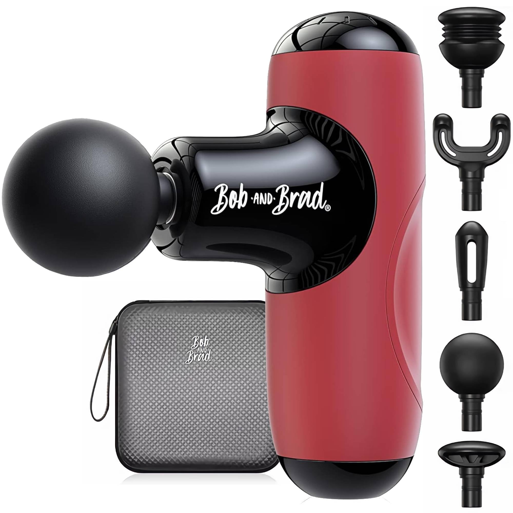Bob and Brad Q2 Red Mini Massage Gun Portable Deep Tissue Percussion Body Massager Rechargeable Ideal Gift