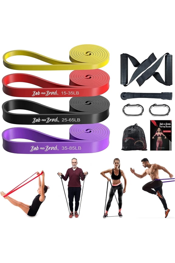 Bob and Brad Resistance Bands for Legs and Butt, Exercise Stretch Workout Bands, Non-Slip Elastic Booty Bands, Sports Fitness Band for Hip Training Yoga with 3 Levels