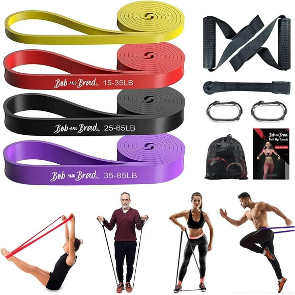 Bob and Brad Resistance Bands for Legs and Butt, Exercise Stretch Workout Bands, Non-Slip Elastic Booty Bands, Sports Fitness Band for Hip Training Yoga with 3 Levels