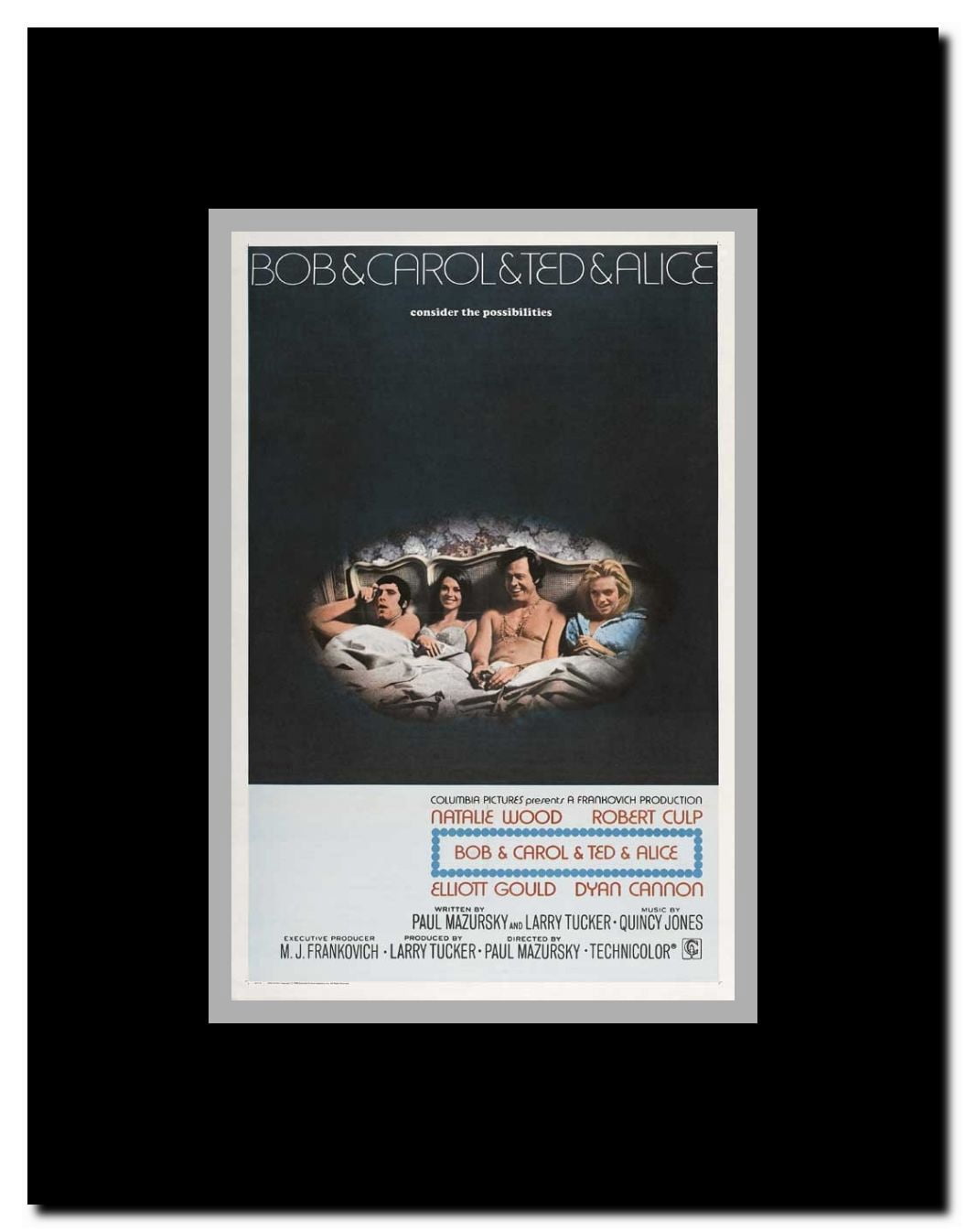Bob & Carol & Ted & Alice Framed Movie Poster