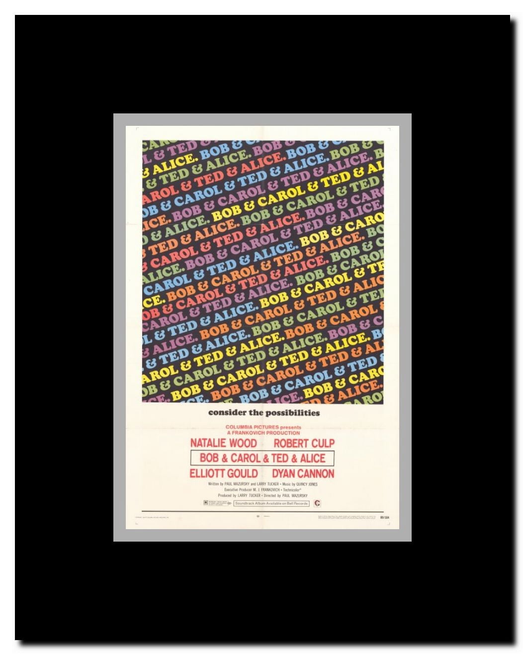 Bob & Carol & Ted & Alice Framed Movie Poster