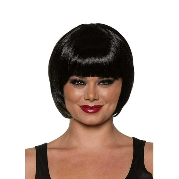 Bob Cut One Size Adult Costume Wig | Black