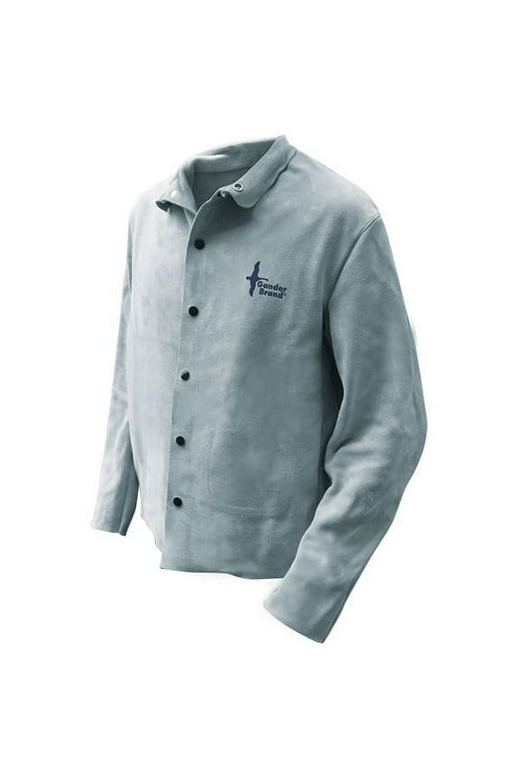 Bob Dale 64-1-50P-L Welding Jacket Split Cowhide Pearl Grey, Size L