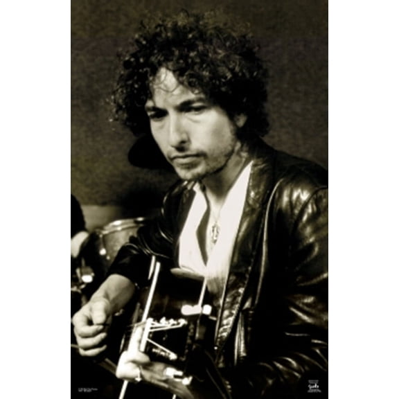 Bob Dylan Guitar Sepia Tone Poster Poster Print (22 x 34)