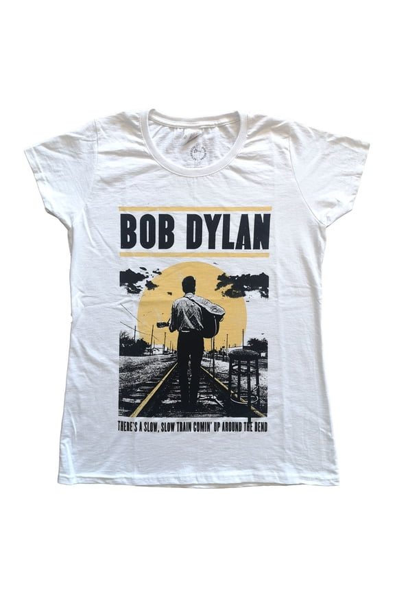 Bob Dylan Ladies T-Shirt: Slow Train (Small)