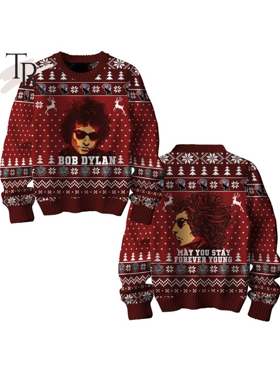 Bob Dylan May You Stay Forever Young Ugly Sweater