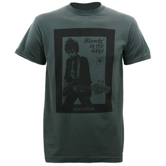 Bob Dylan Men's Guitar Photo Slim-Fit T-Shirt Charcoal S