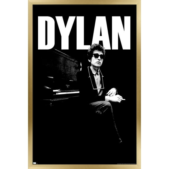 Bob Dylan - Piano Wall Poster, 22.375" x 34", Framed