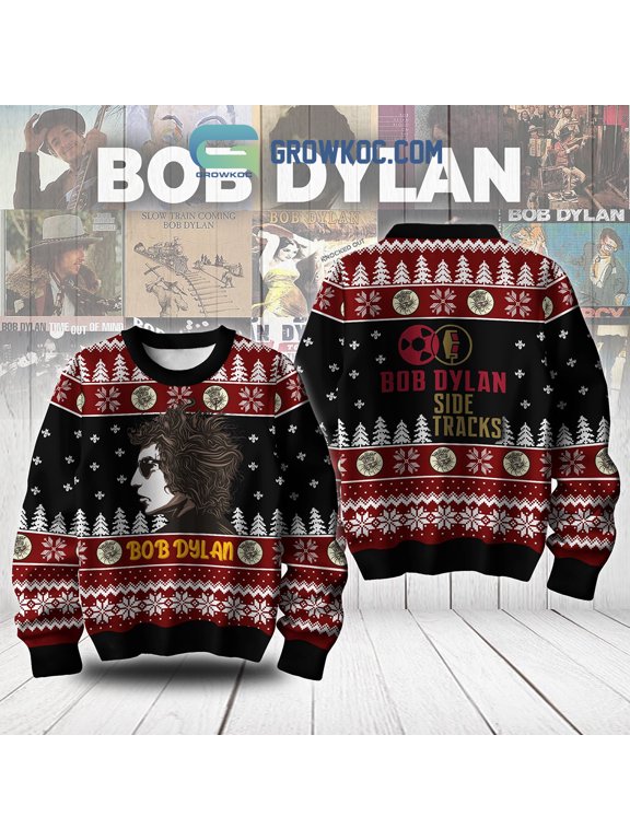 Bob Dylan Side Tracks Christmas Ugly Sweater