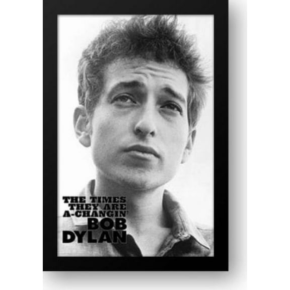 Bob Dylan-Times Are Changing 28x40 Framed Art Print