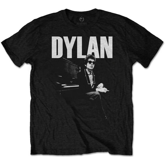 Bob Dylan Unisex T-Shirt At Piano (X-Large)