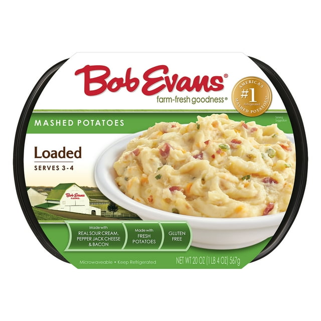 Bob Evans GlutenFree Loaded Mashed Potatoes, Regular Size, 20 oz Tray