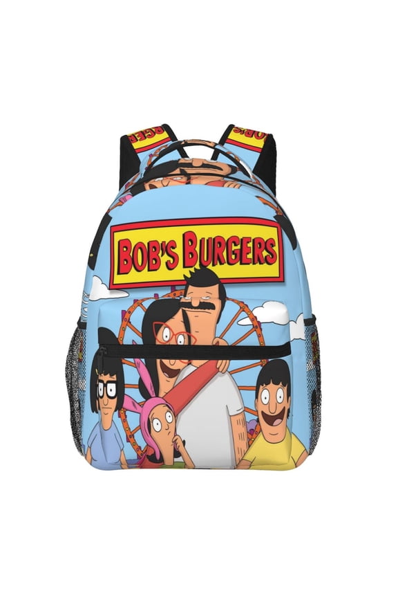 Bob Family's Bur-Ger Backpack 15.7" Cute Travel Bag Funny Lightweight Backpack