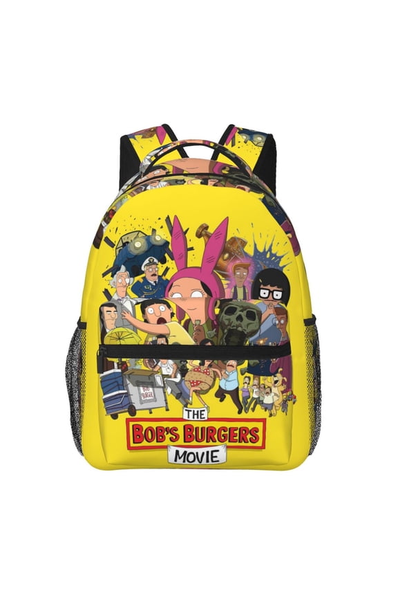 Bob Family's Bur-Ger Backpack 15.7" Cute Travel Bag Funny Lightweight Backpack