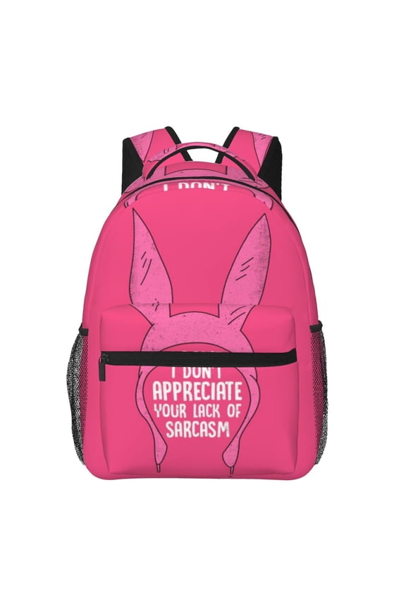 Bob Family's Bur-Ger Backpack 15.7" Cute Travel Bag Funny Lightweight Backpack
