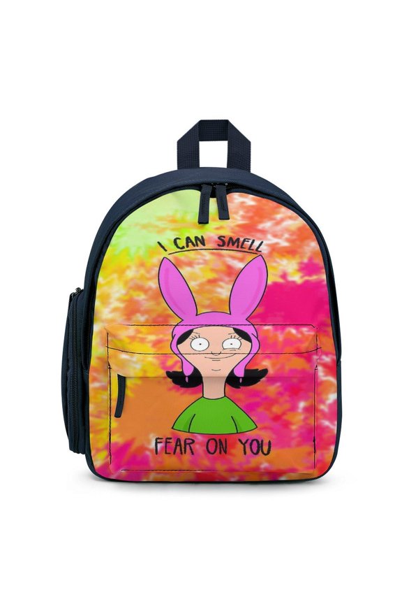 Bob Family's Bur-Ger Backpack for Men Women Small Bookbag with Front Pocket