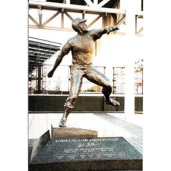 Bob Feller Statue 4x6 inch postcard
