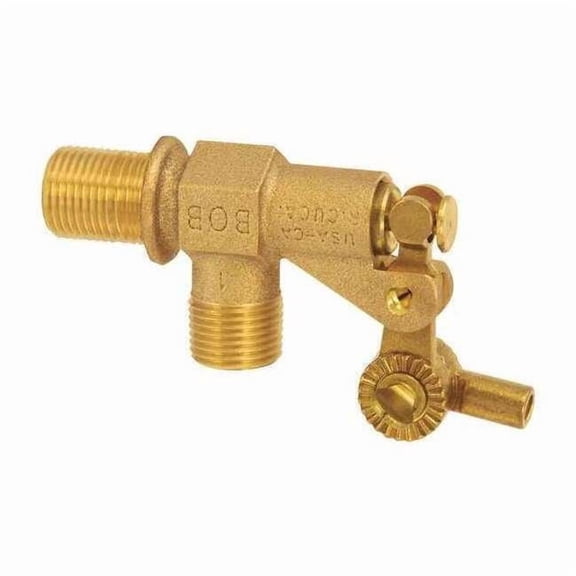 Bob Float Valve,1/2 in.,Bulkhead,Brass,MNPT R700-1/2