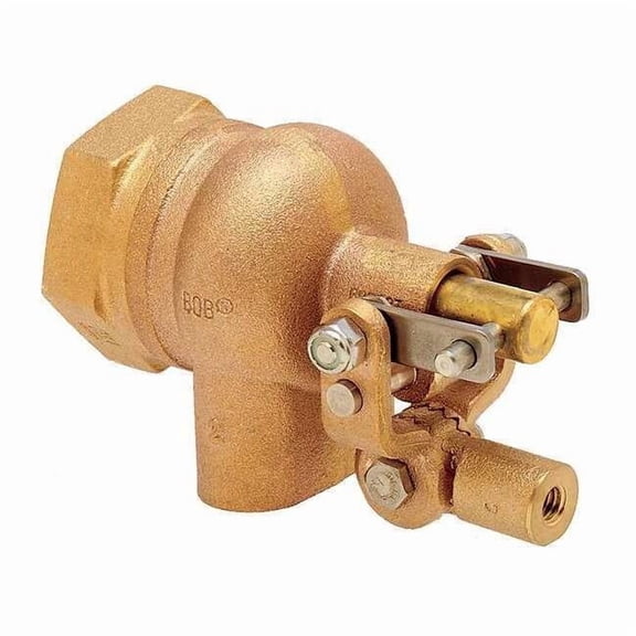 Bob Float Valve,2in.,LF Brass,Pipe Mount R605T-2-LF