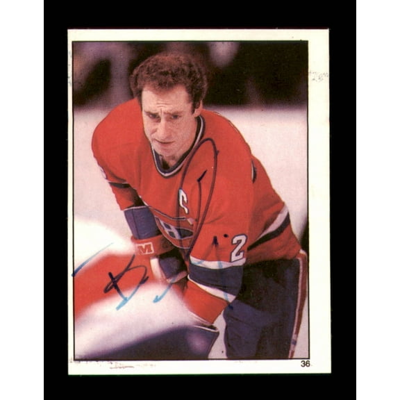Bob Gainey Autographed 1982-83 Topps Stickers Card #36 Montreal Canadiens SKU #251439