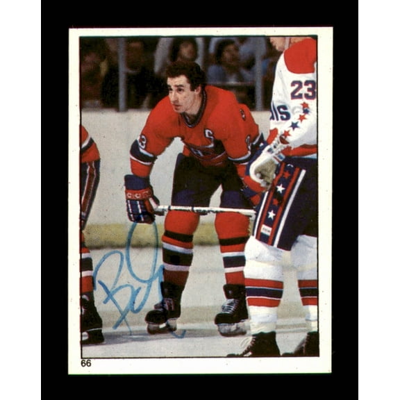 Bob Gainey Autographed 1983-84 Topps Stickers Card #66 Montreal Canadiens SKU #251487