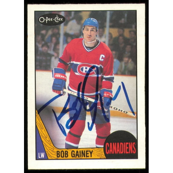 Bob Gainey Autographed 1987-88 O-Pee-Chee Card #228 Montreal Canadiens SKU #255231