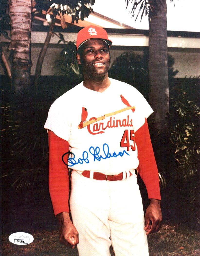 Bob Gibson Signed Autographed 8X10 Photo Cardinals Palm Tree Pose JSA ...