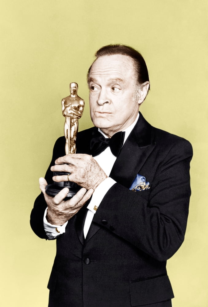 Bob Hope Holds An Oscar Statuette Canvas Art - (16 x 20)