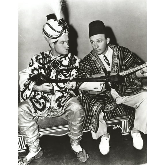 Bob Hope Seated with Man, wearing Arabian Outfit Photo Print (8 x 10)