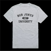 Bob Jones University Bruins Distressed Arch College T-Shirt, Heather Grey - Medium