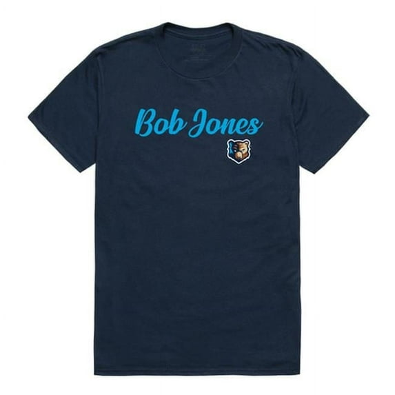 Bob Jones University Bruins Script T-Shirt, Navy - Extra Large