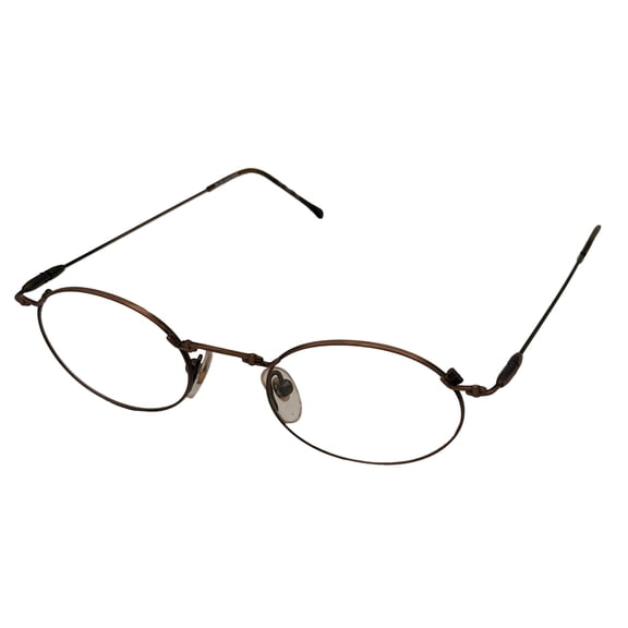 Bob Mackie Eyeglass Mens Ophthalmic Oval Metal BM 773 Bronze. 48mm
