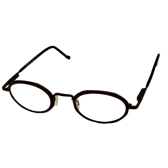 Bob Mackie Mens Brown Oval Metal Reading Glass Frame. BM 853. 46mm. 2.5X