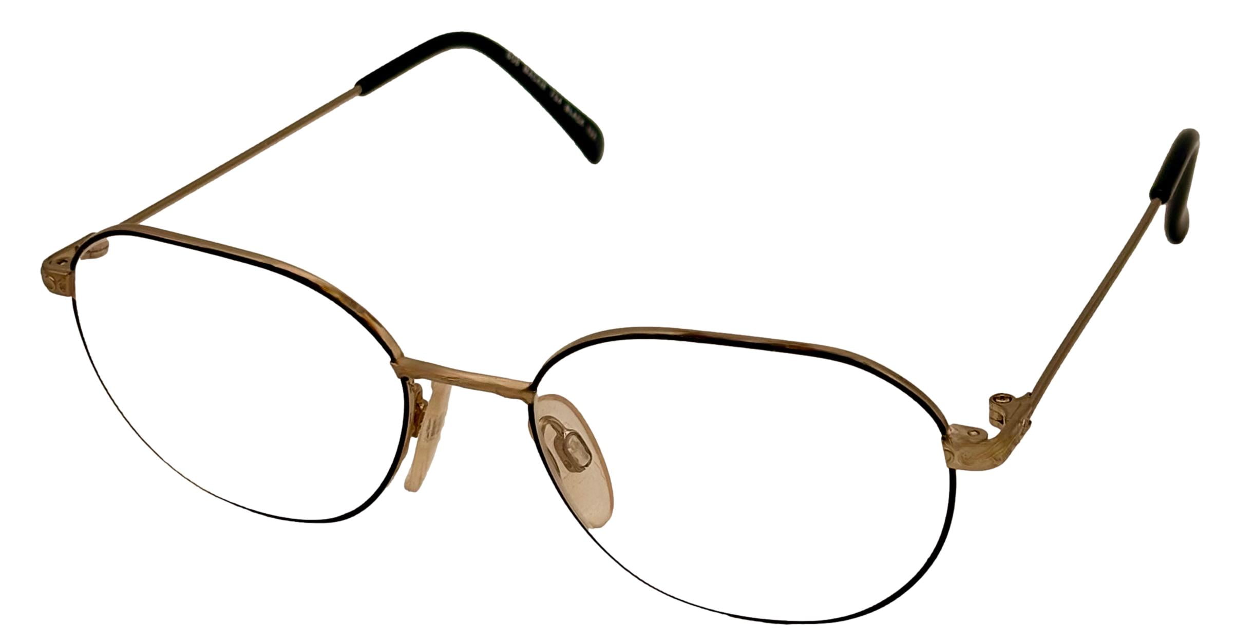 Bob Mackie Mens Black Square Metal Reading Glass Frame. BM 754. 51mm. 2.5X