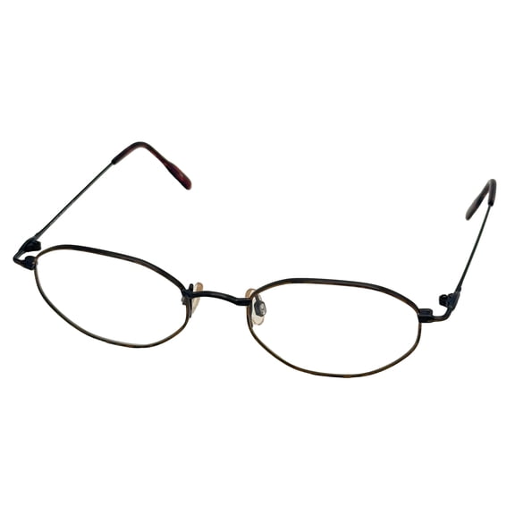Bob Mackie Unisex Matte Black Tortoise Oval Metal Eyewear Frame. BM780 53mm