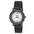 thumbnail image 1 of Bob Mackie Women's Black 34mm Rolling Stone Mesh Strap Watch, 1 of 2