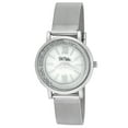thumbnail image 1 of Bob Mackie Women's Silver 34mm Rolling Stone Mesh Strap Watch, 1 of 2