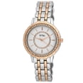 thumbnail image 1 of Bob Mackie Women's Two Tone 36mm Crystal Dial Scallop Bezel Watch, 1 of 2