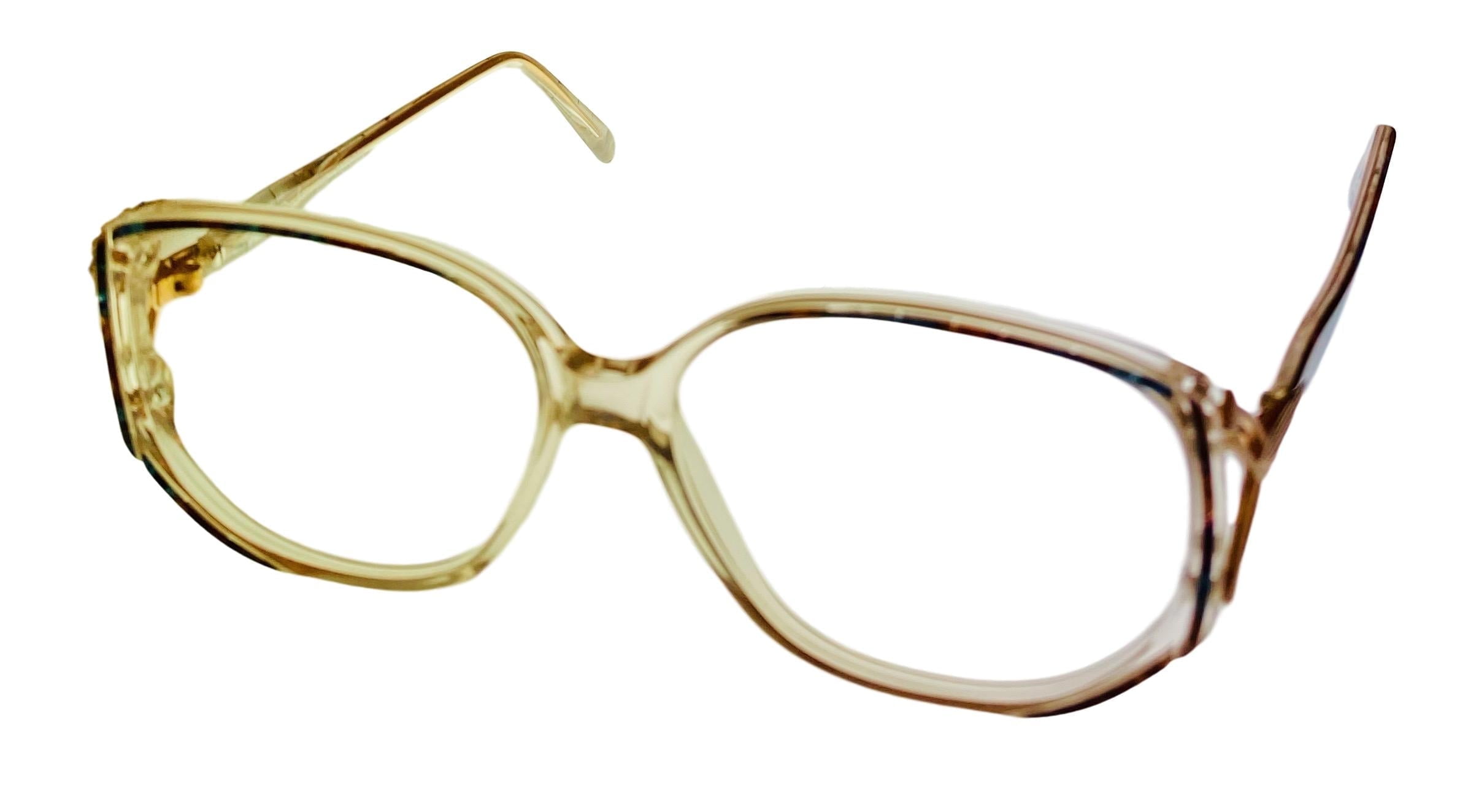 Bob Mackie Womens Ophthalmic Eyeglass Plastic #749 Hand Painted Autumn. 53mm