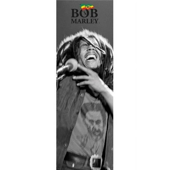 Bob Marley Black & White Door Poster Print - 21 x 62 in.