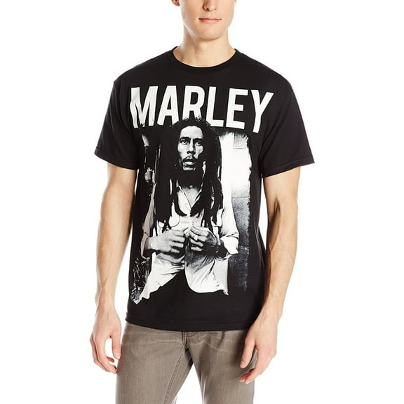 Bob Marley Black and White Rasta Music Short Sleeve T Shirt