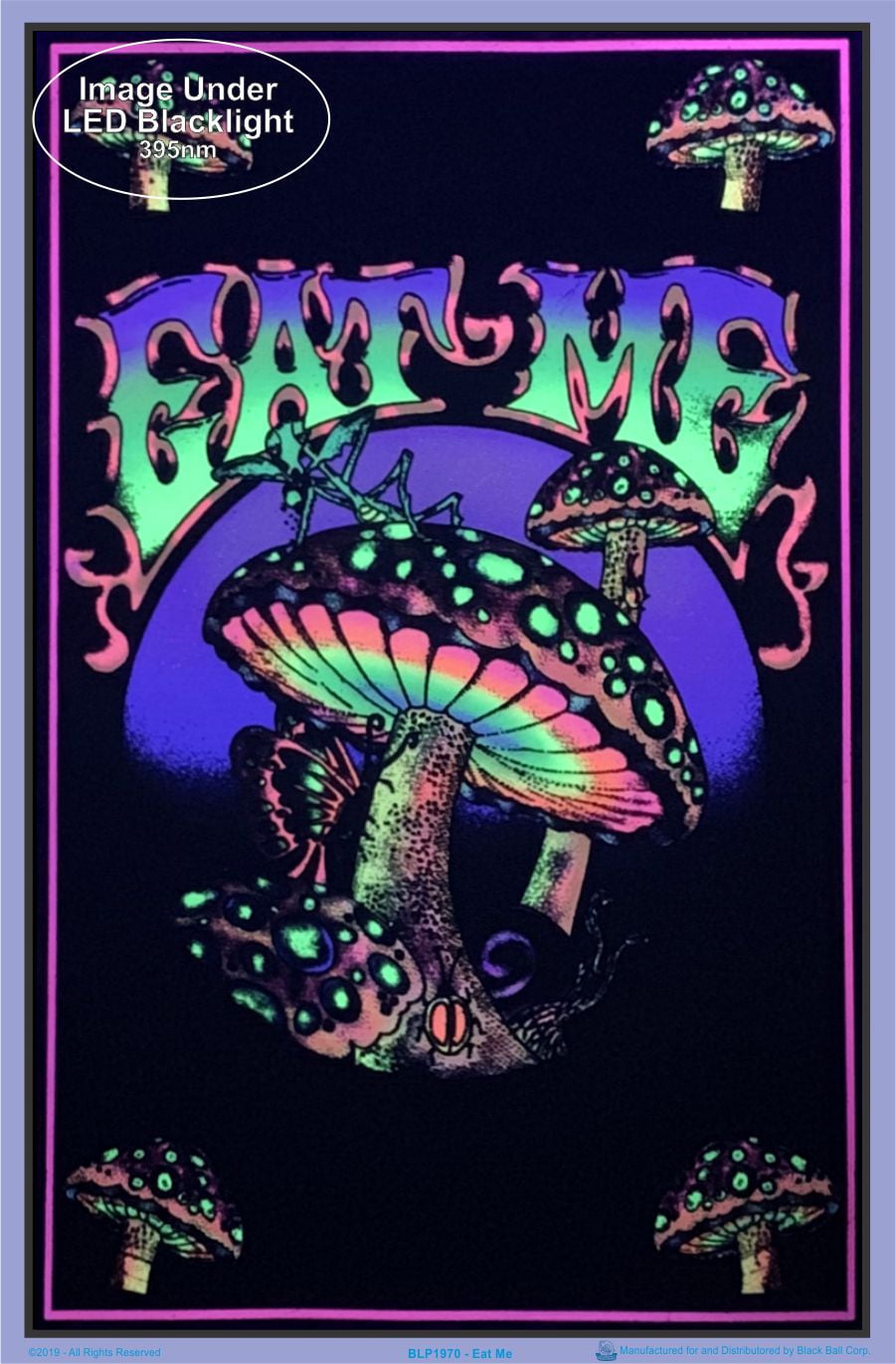 90'sヴィンテージ ブラックライトポスター BOB MARLEY COLORS Bob Marley - UV Reactive Blacklight Poster, Flocked, 23x35