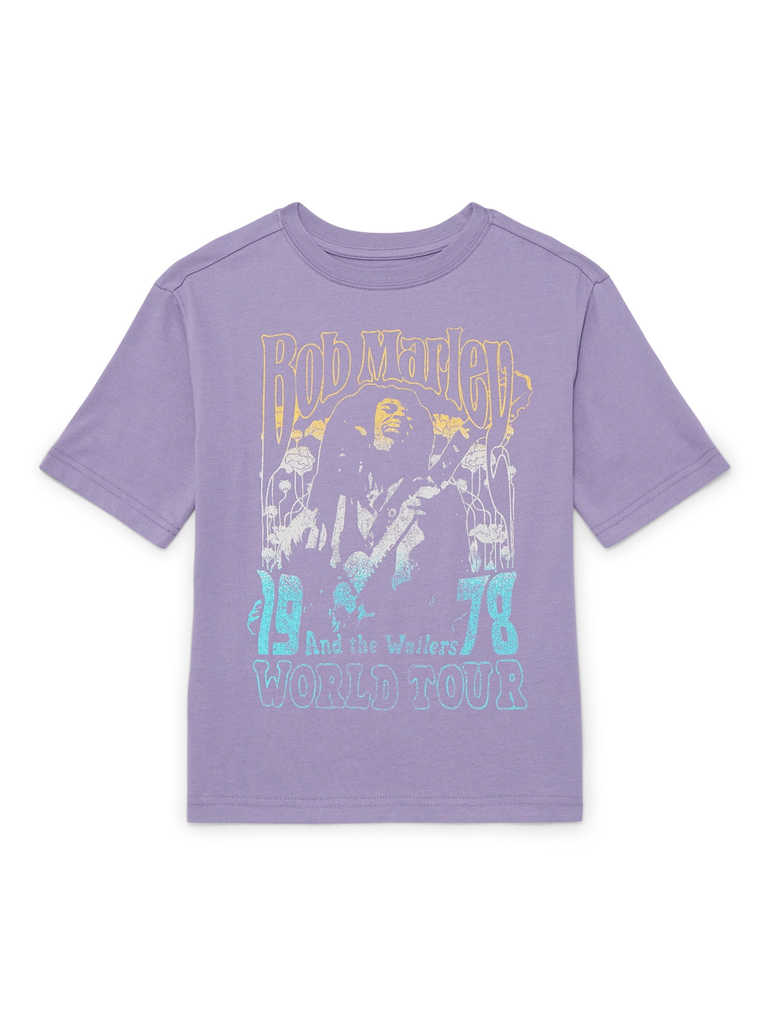 Bob Marley Boys Fashion Retro Tee with Short Sleeves, Sizes 4-18